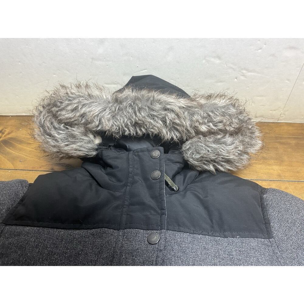 Eddie Bauer Noble Parka Winter Down Coat Faux Fur Hood Gray Size Small - Picture 3 of 14